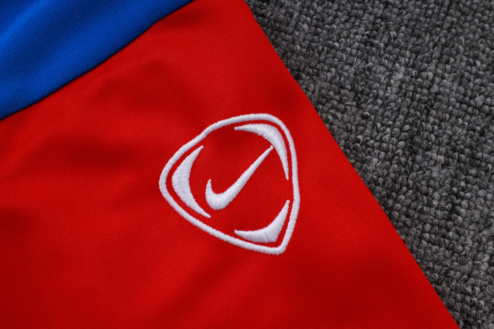 2025/2026 Paris Saint-Germain Blue and Red Long-Zip Long-Sleeve Training Suit Kit