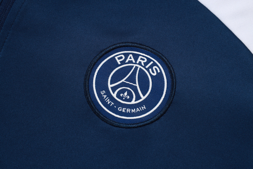 2025/2026 Paris Saint-Germain Dark Blue Half-Zip Long-Sleeve Training Suit Kit