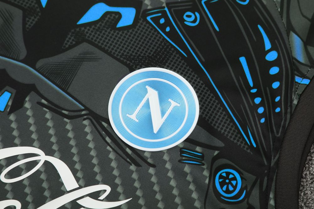 2025/2026 Napoli Dark Grey Inkjet Sleeveless Training Kit