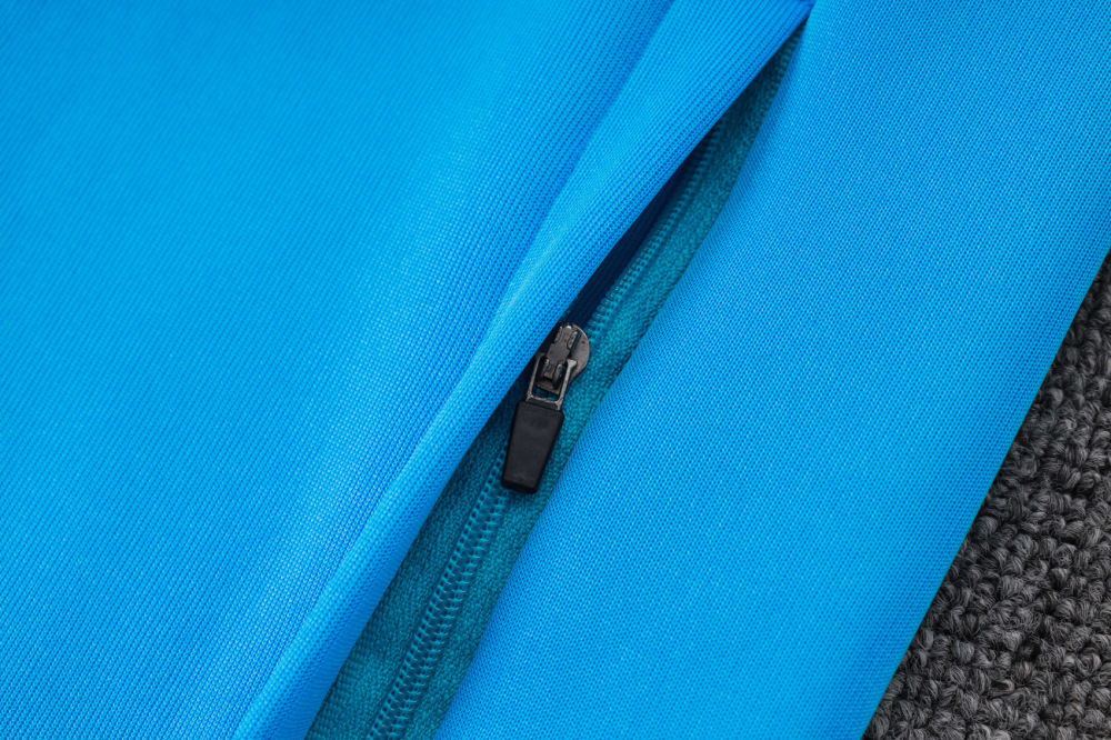 2025/2026 Napoli light blue long-sleeved training kit with full-length zipper
