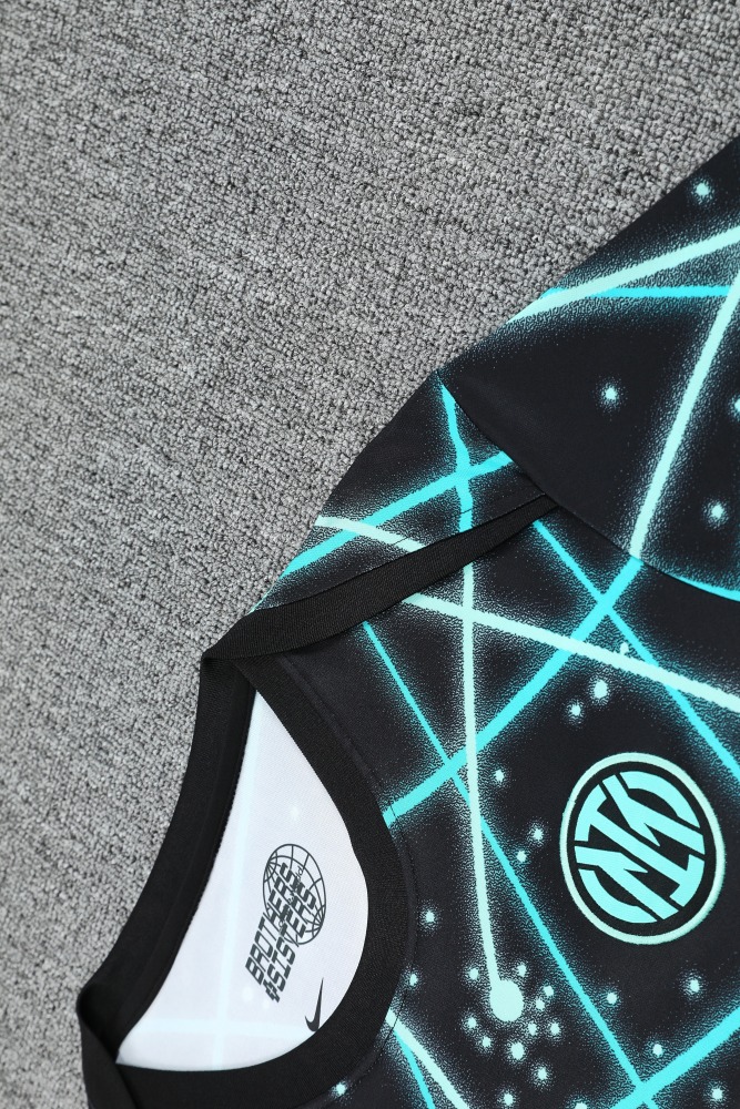 2025/2026 Inter Milan Black starry sky inkjet short-sleeved training kit