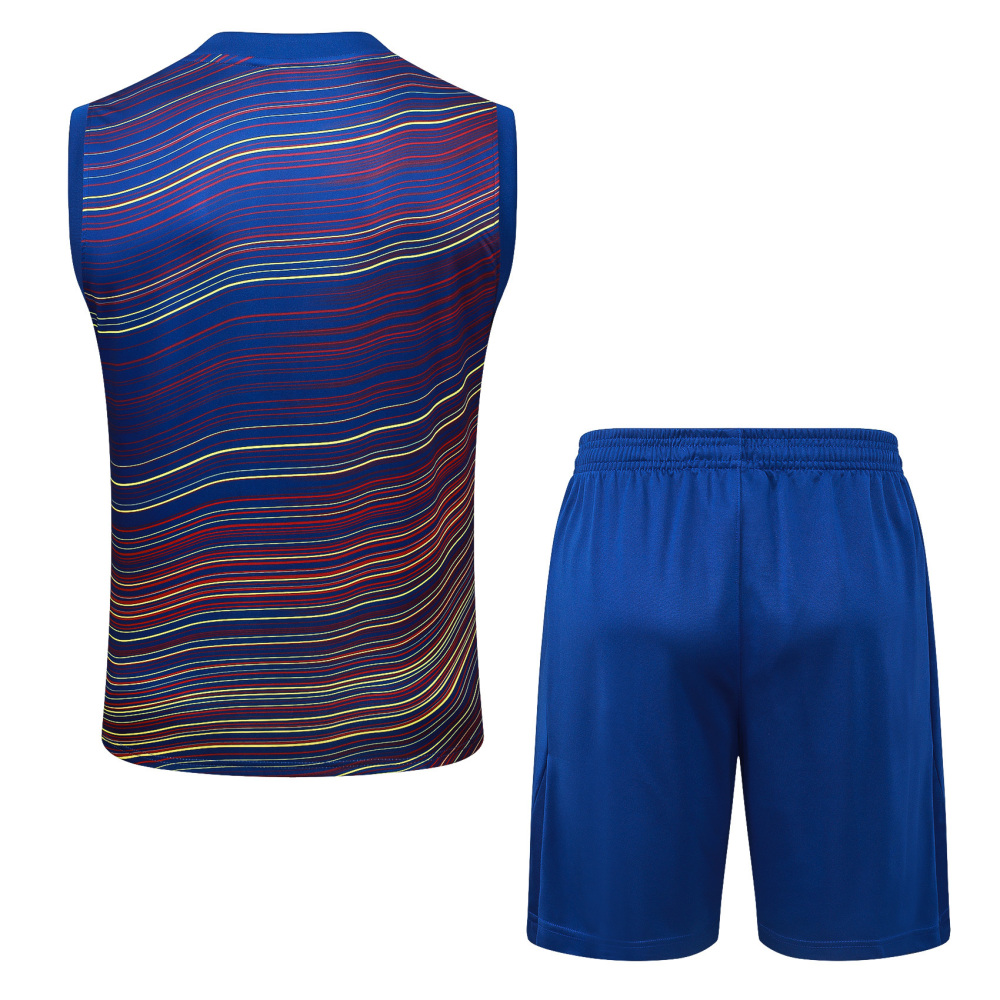 2025/2026 Barcelona Royal Blue Inkjet Sleeveless Training Kit