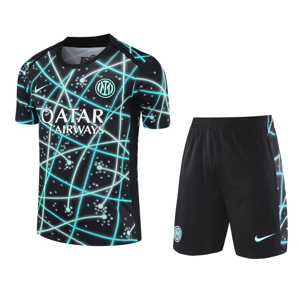 2025/2026 Inter Milan Black starry sky inkjet short-sleeved training kit