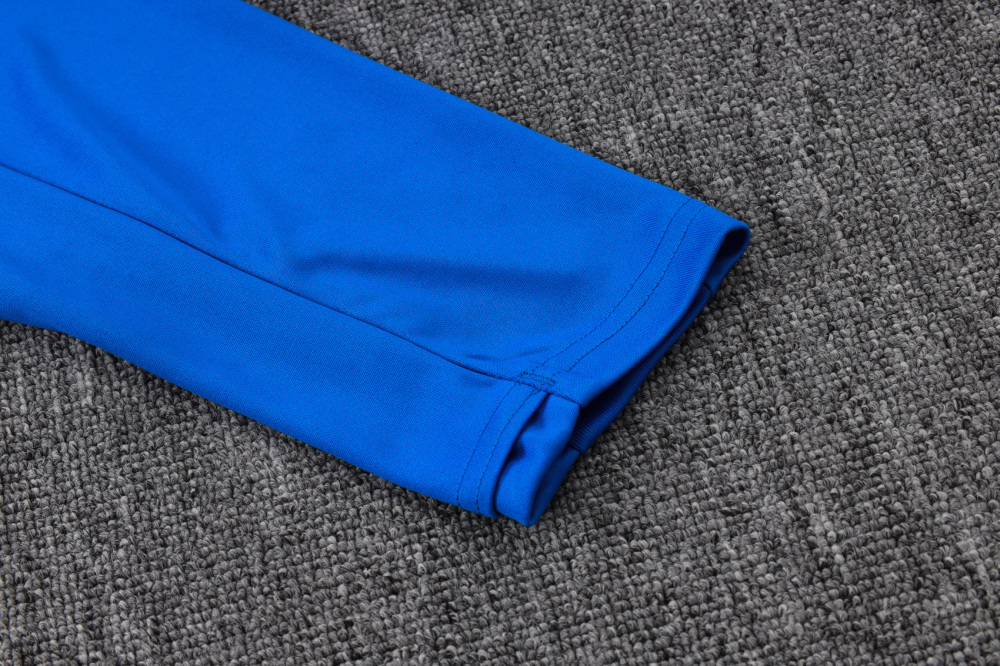 2025/2026 Paris Saint-Germain Blue and Red Half-Zip Long-Sleeve Training Suit Kit