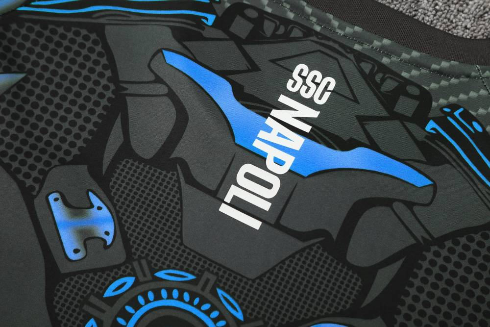 2025/2026 Napoli Dark Grey Inkjet Sleeveless Training Kit