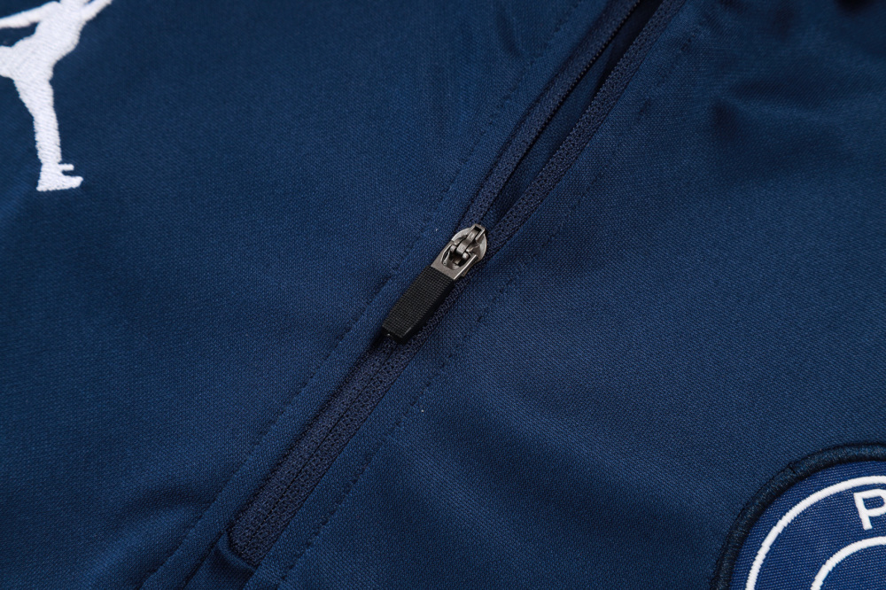 2025/2026 Paris Saint-Germain Dark Blue Half-Zip Long-Sleeve Training Suit Kit