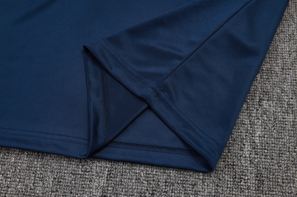 2025/2026 Paris Saint-Germain Dark Blue Half-Zip Long-Sleeve Training Suit Kit