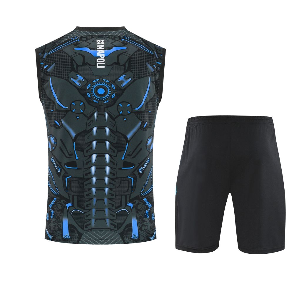2025/2026 Napoli Dark Grey Inkjet Sleeveless Training Kit
