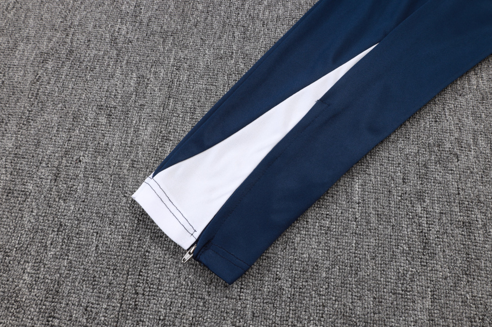 2025/2026 Paris Saint-Germain Dark Blue Half-Zip Long-Sleeve Training Suit Kit