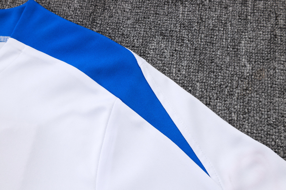 2025/2026 Paris Saint-Germain White (Blue on Shoulders) Short-Sleeve Training Kit