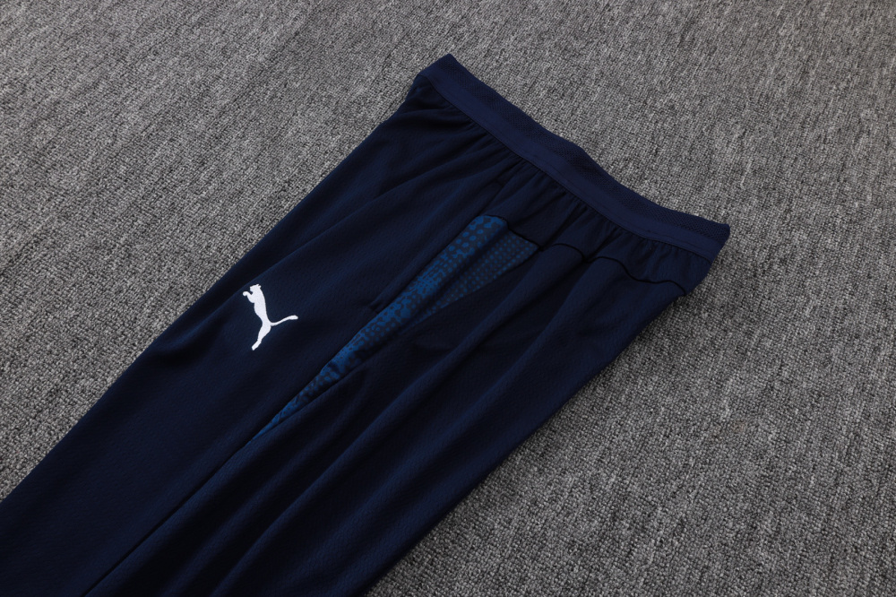 2025/2026 Marseille Navy Blue Long-Sleeve Half-Zip Training Suit Kit