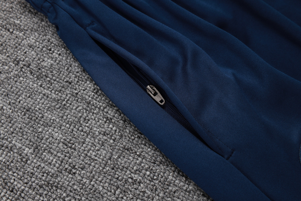 2025/2026 Paris Saint-Germain Blue Half-Zip Long-Sleeve Training Suit Kit