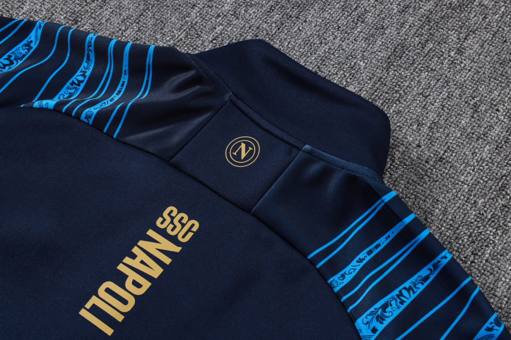 2025/2026 Napoli Royal Blue Long-Sleeved Training Kit with Full Zipper