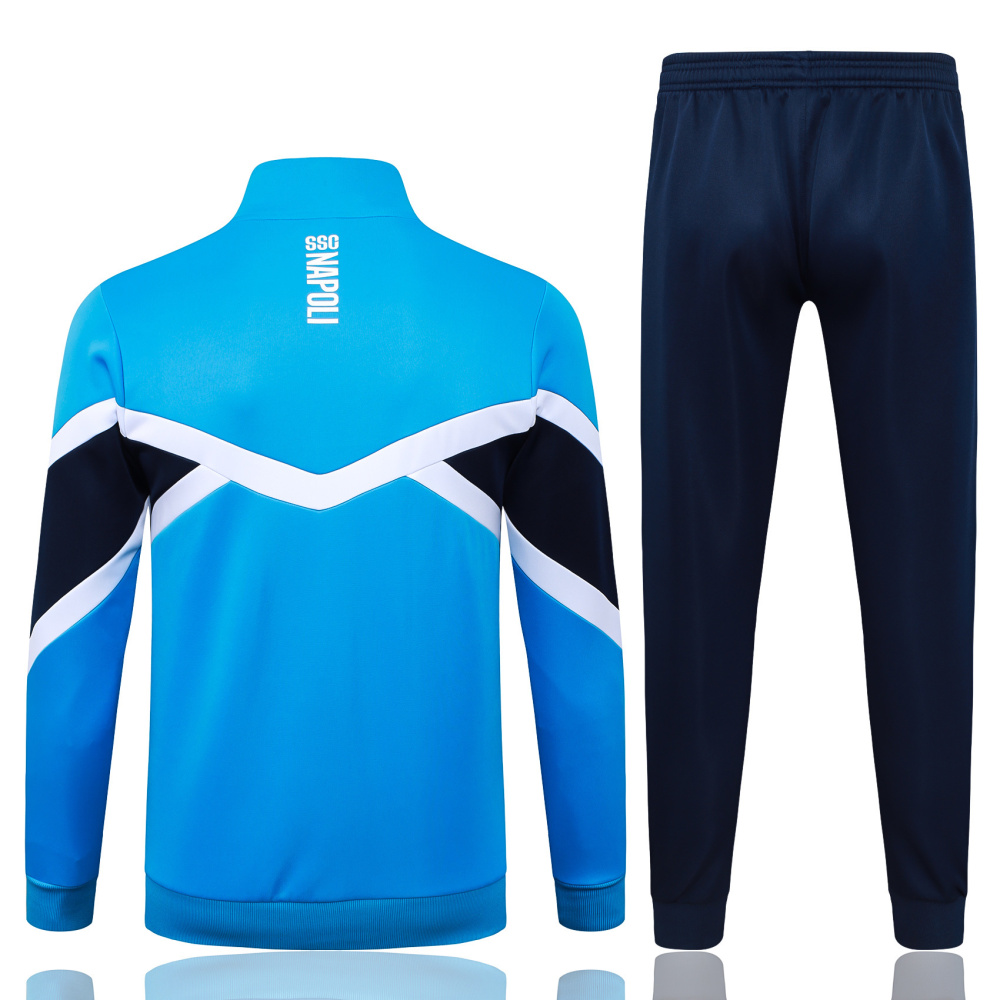 2025/2026 Napoli light blue long-sleeved training kit with full-length zipper