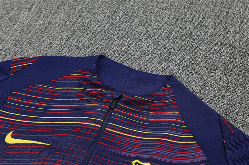 2025/2026 Barcelona Colorful Inkjet Long-Sleeved Half-Zip Training Kit