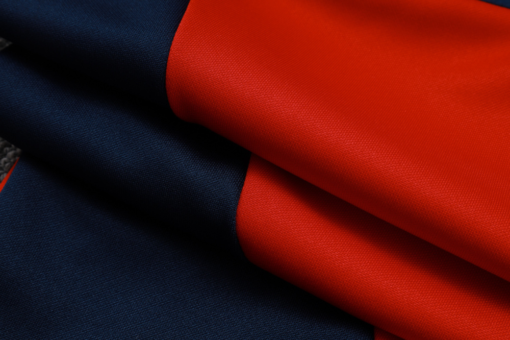 2025/2026 Paris Saint-Germain Blue and Red Long-Zip Long-Sleeve Training Suit Kit