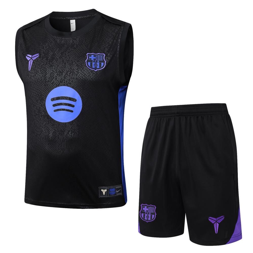 2025/2026 Barcelona Black Stamped Sleeveless Training Kit