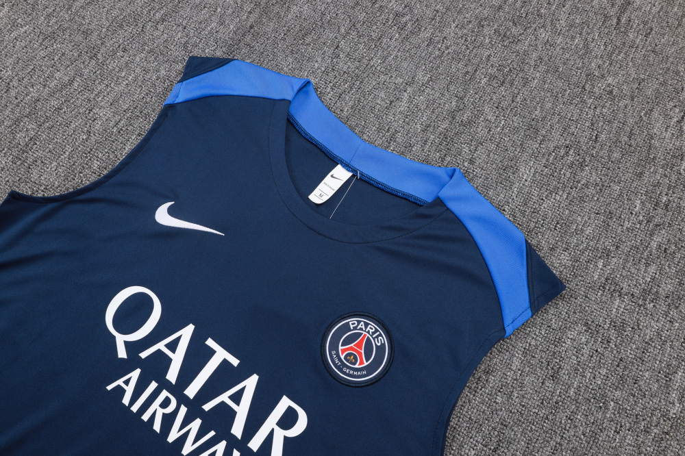 2025/2026 Paris Saint-Germain Dark Blue Sleeveless Training Kit