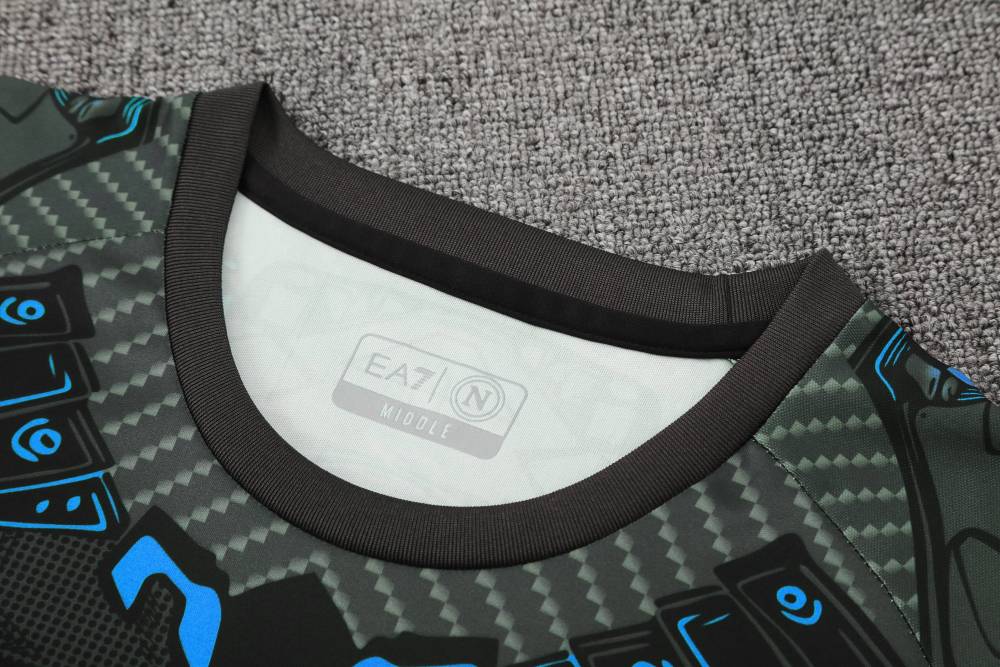 2025/2026 Napoli Dark Grey Inkjet Sleeveless Training Kit