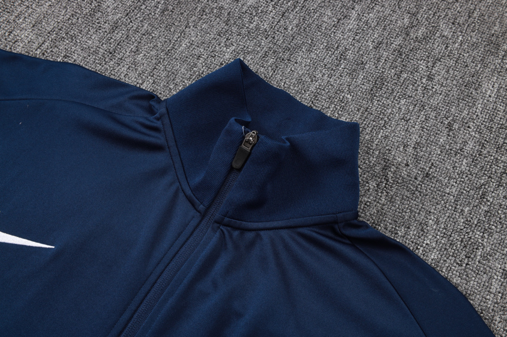2025/2026 Paris Saint-Germain Grey Long-Zip Long-Sleeve Training Suit Kit
