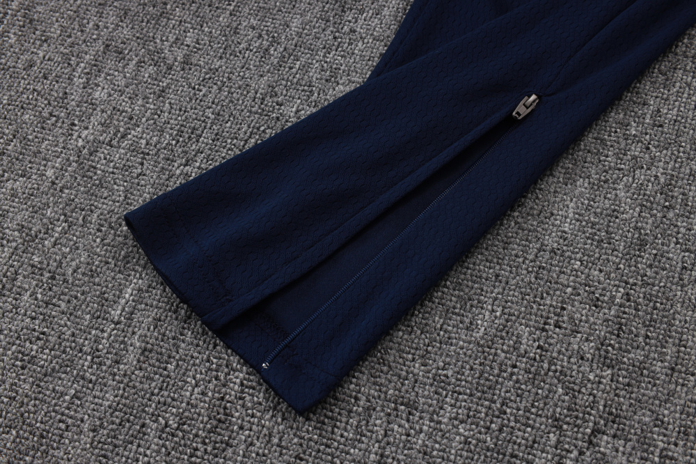 2025/2026 Marseille Navy Blue Long-Sleeve Half-Zip Training Suit Kit
