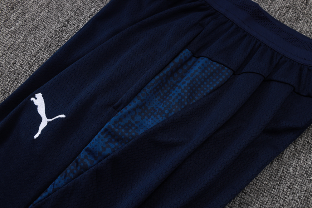 2025/2026 Marseille Navy Blue Long-Sleeve Half-Zip Training Suit Kit