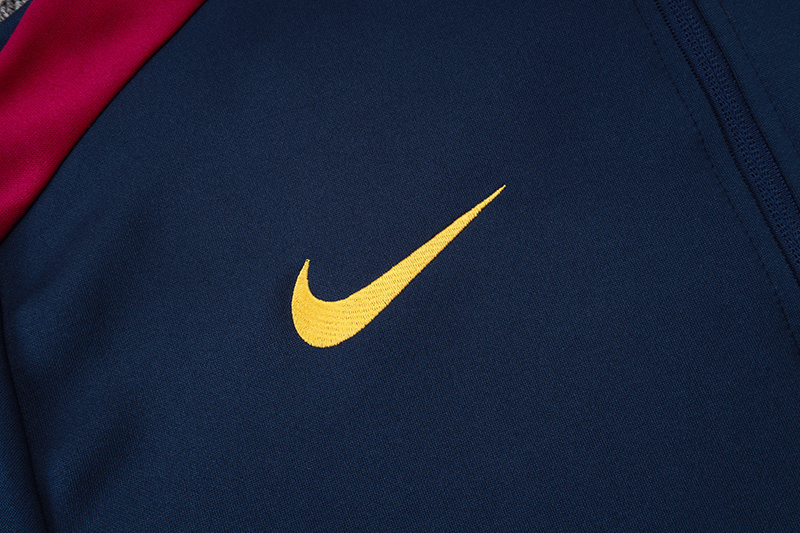 2025/2026 Barcelona dark blue long-sleeved full-zip training kit