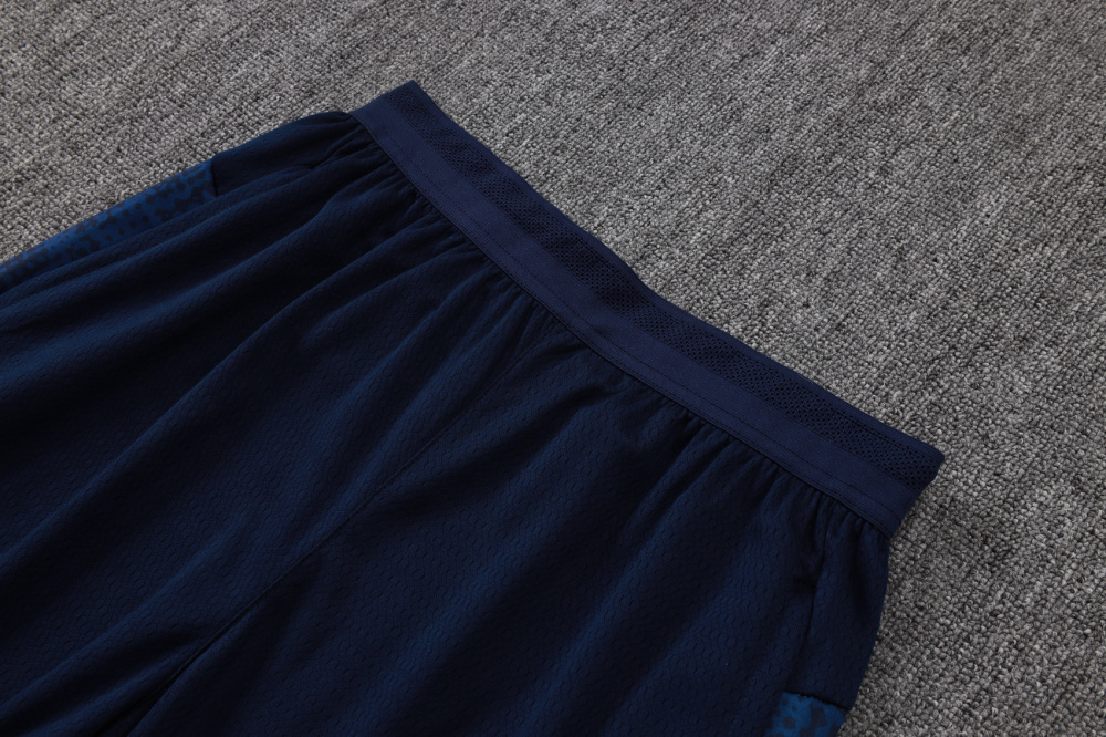2025/2026 Marseille Navy Blue Long-Sleeve Half-Zip Training Suit Kit