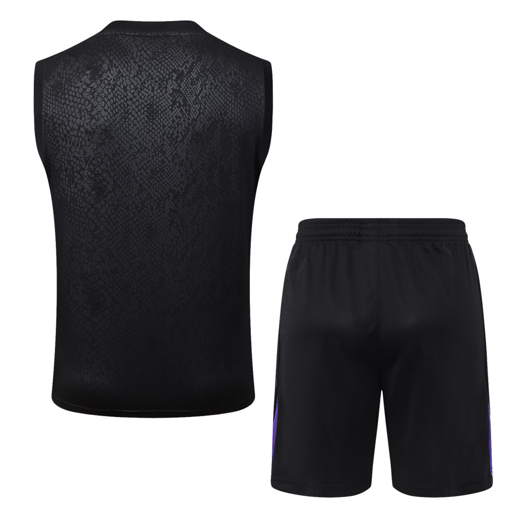 2025/2026 Barcelona Black Stamped Sleeveless Training Kit