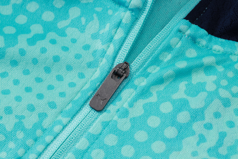 2025/2026 Marseille Light Green Long-Sleeved Half-Zip Training Suit Kit