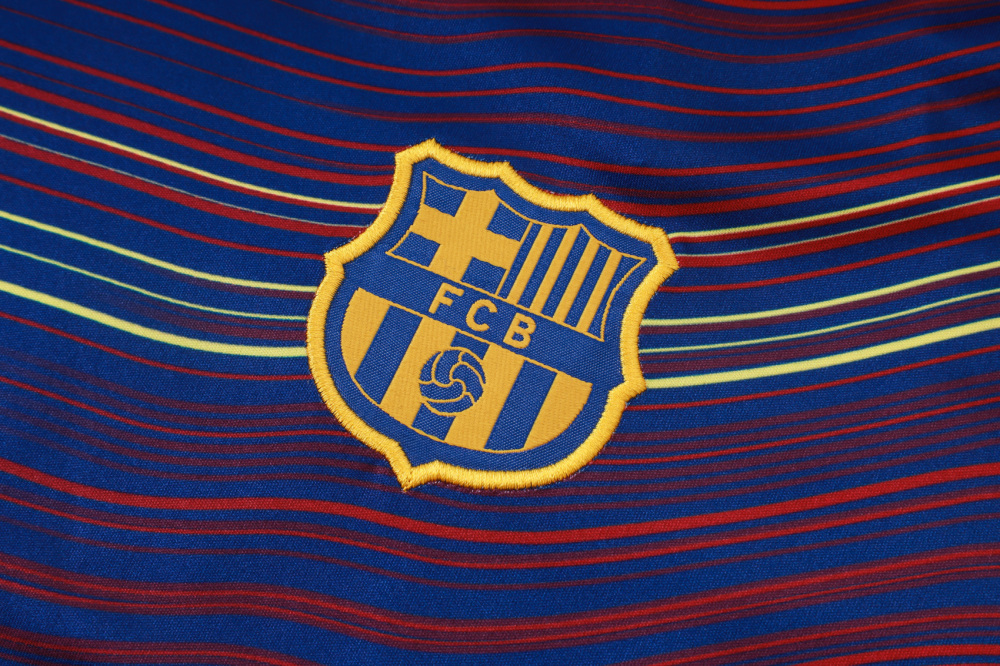 2025/2026 Barcelona Cyan + Diagonal Inkjet Short-Sleeved Training Kit
