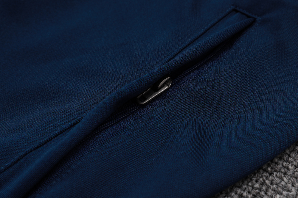 2025/2026 Paris Saint-Germain Blue and Red Long-Zip Long-Sleeve Training Suit Kit