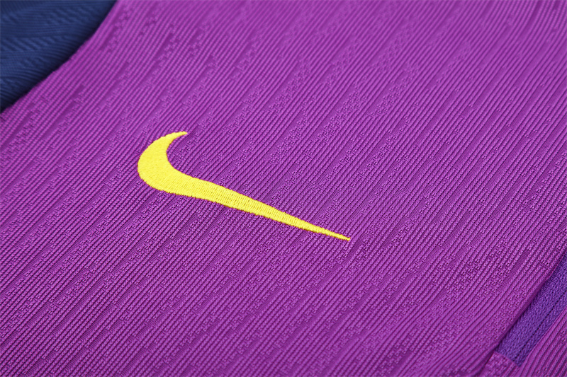 2025/2026 Barcelona purple long-sleeved half-zip training kit