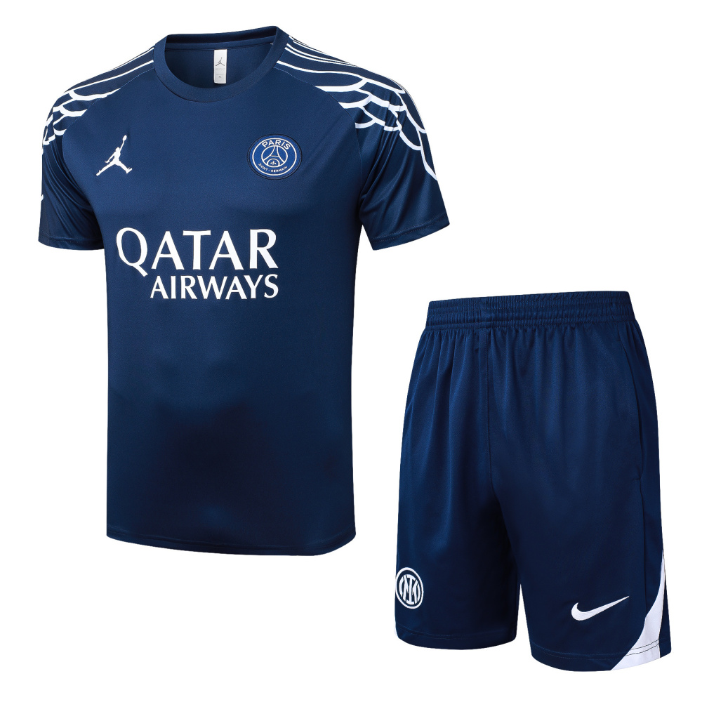 2025/2026 Paris Saint-Germain Navy Blue Short-Sleeve Training Kit