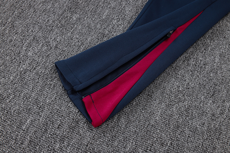 2025/2026 Barcelona dark blue long-sleeved full-zip training kit