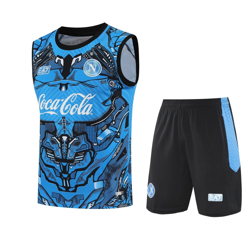 2025/2026 Napoli Blue Inkjet Sleeveless Training Kit