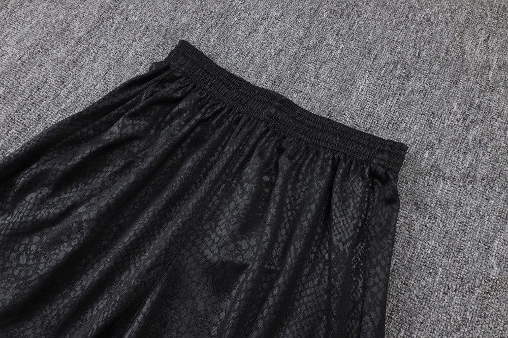 2025/2026 Barcelona Black Stamped Short-Sleeve Training Kit