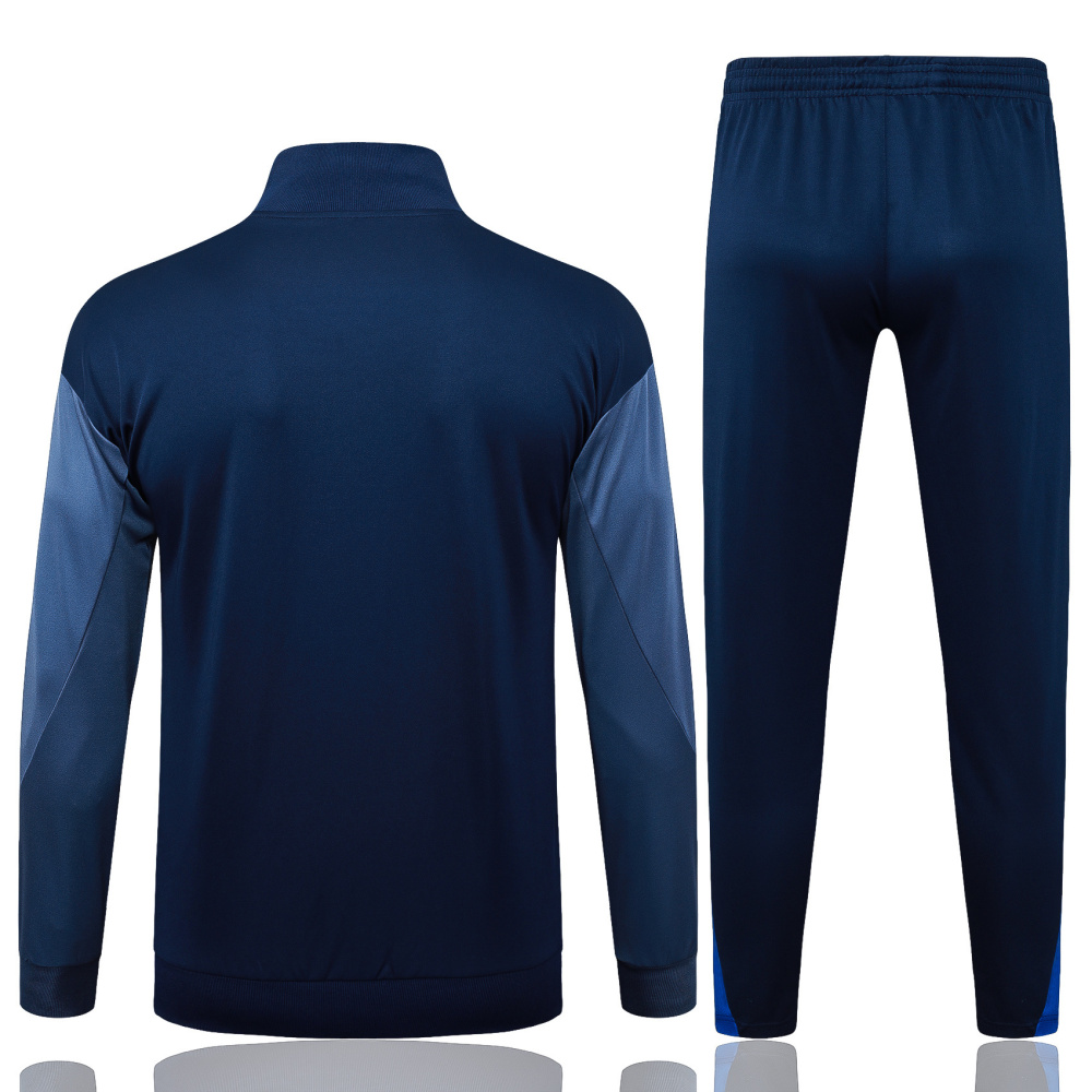 2025/2026 Paris Saint-Germain Grey Long-Zip Long-Sleeve Training Suit Kit