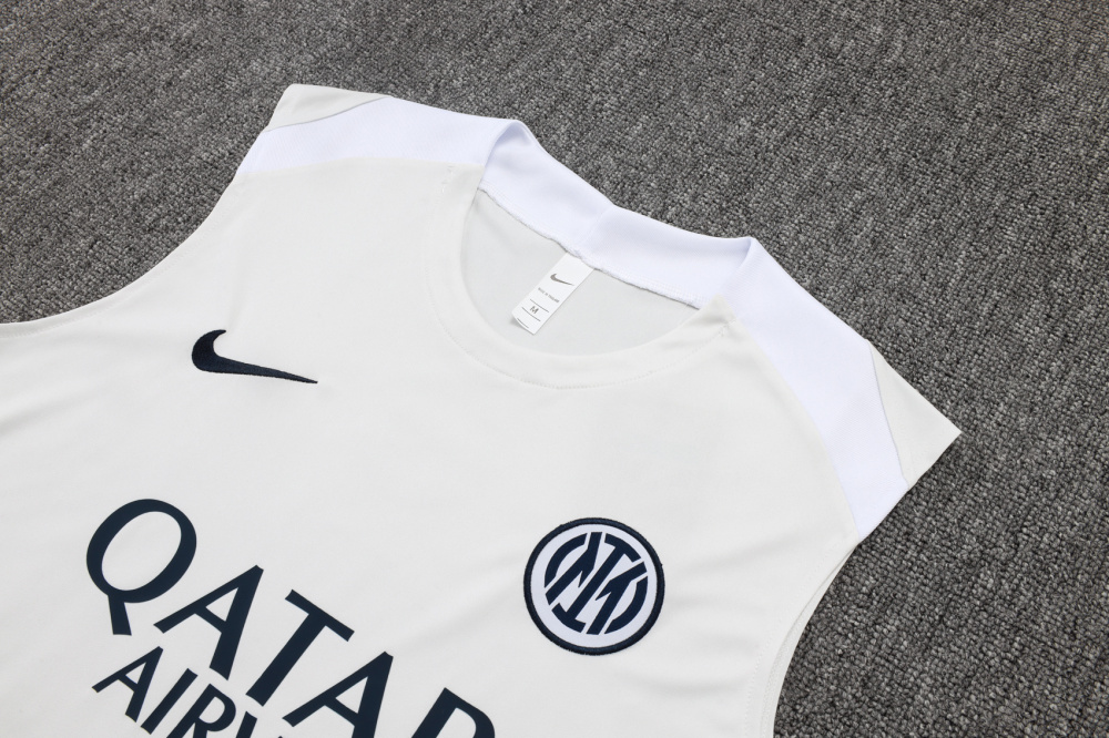 2025/2026 Inter Milan Off-white sleeveless training kit