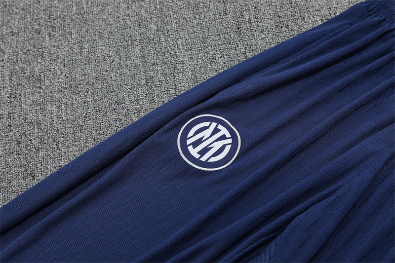 2025/2026 Inter Milan Light gray Long-Sleeved Half-Zip Training Kit