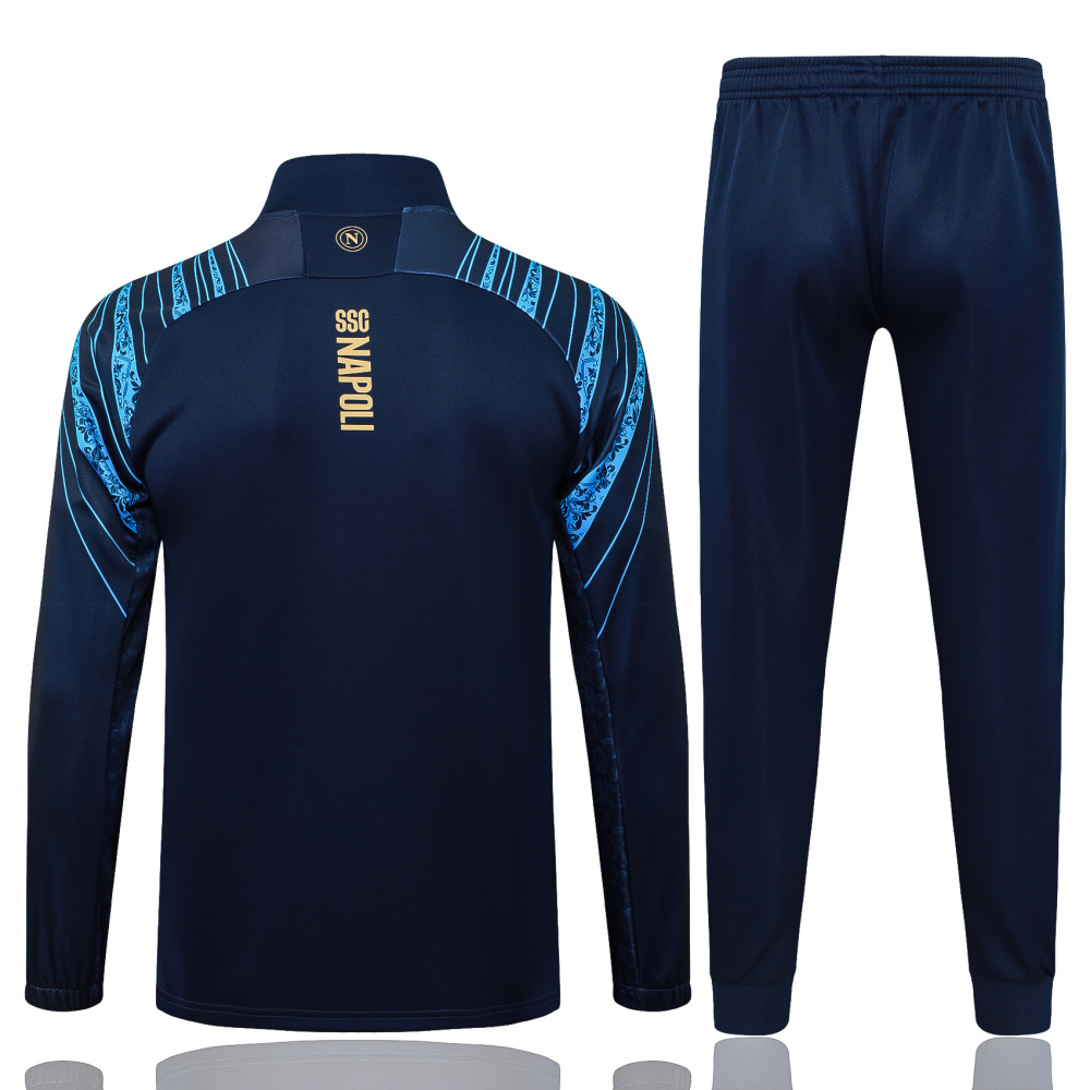 2025/2026 Napoli Royal Blue Long-Sleeved Training Kit with Full Zipper
