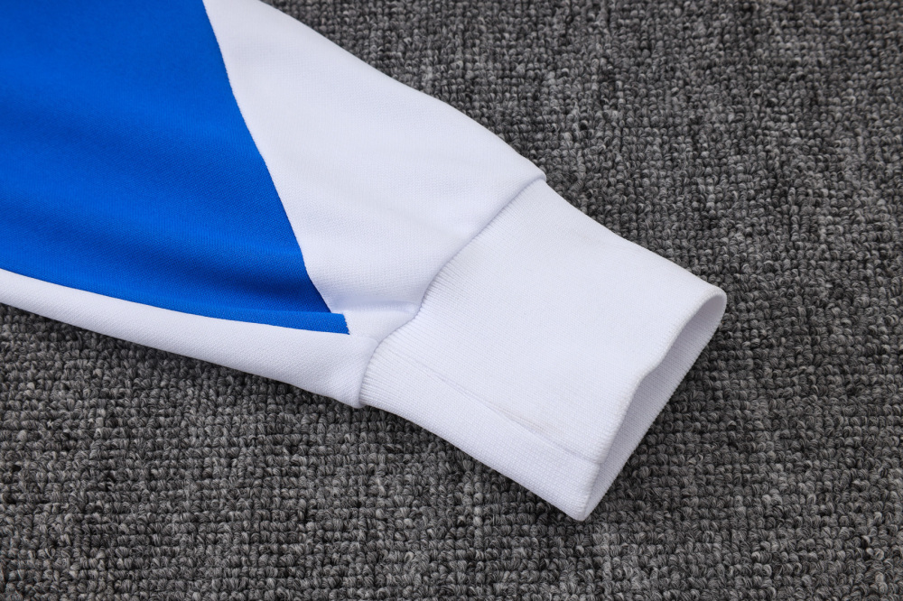 2025/2026 Paris Saint-Germain White Long-Zip Long-Sleeve Training Suit Kit