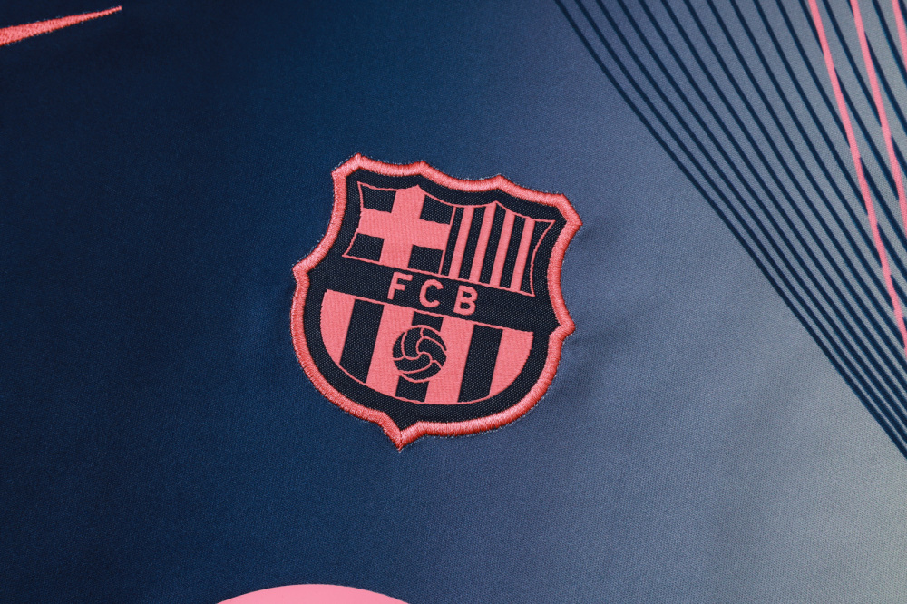2025/2026 Barcelona Royal Blue Curved Inkjet Sleeveless Training Kit