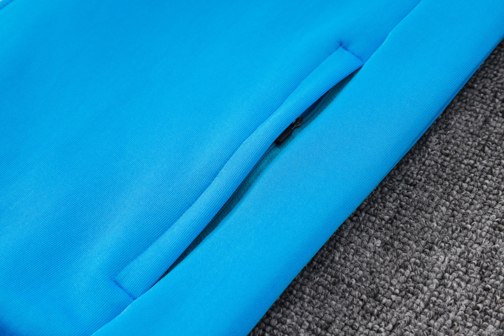 2025/2026 Napoli light blue long-sleeved training kit with full-length zipper