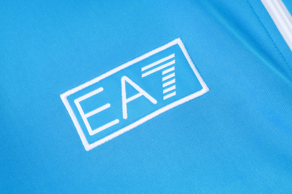 2025/2026 Napoli light blue long-sleeved training kit with full-length zipper