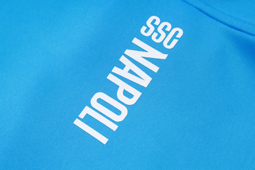 2025/2026 Napoli light blue long-sleeved training kit with full-length zipper