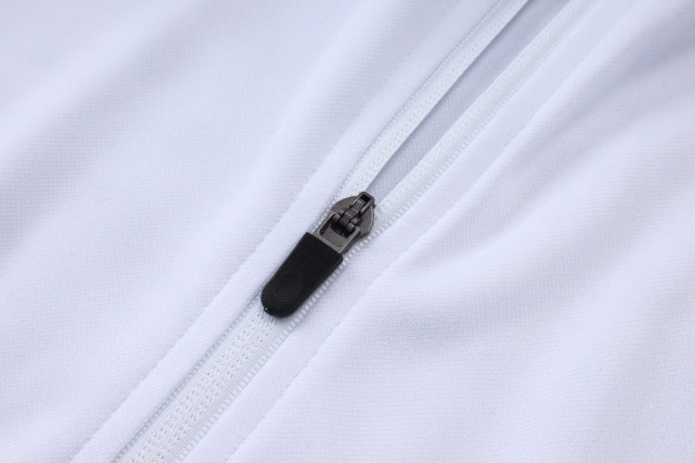 2025/2026 Paris Saint-Germain White Long-Zip Long-Sleeve Training Suit Kit