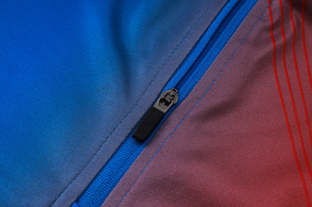2025/2026 Paris Saint-Germain Blue and Red Half-Zip Long-Sleeve Training Suit Kit