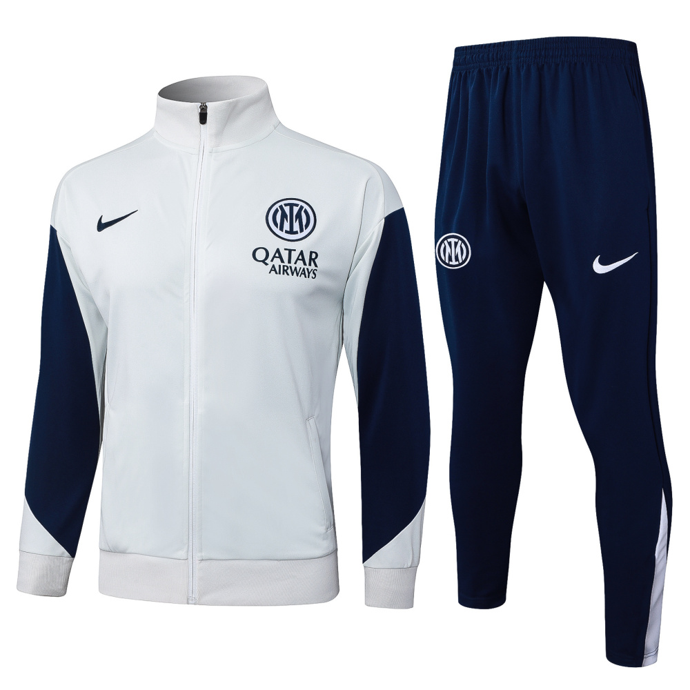 2025/2026 Inter Milan White long-sleeved full-zip training kit