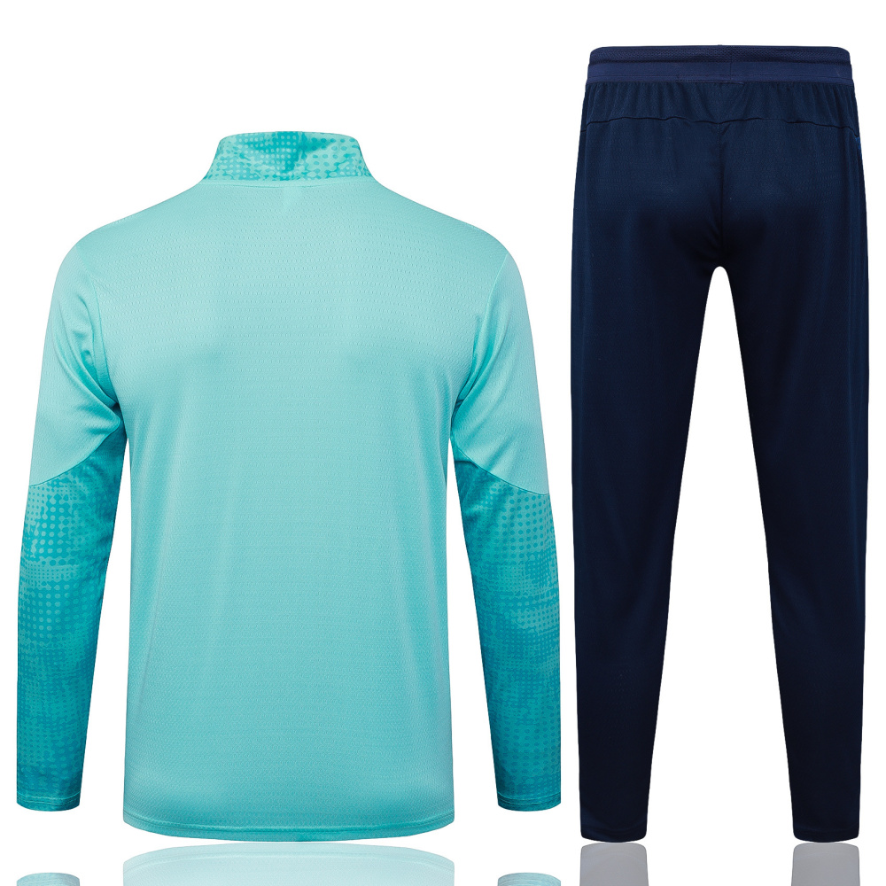 2025/2026 Marseille Light Green Long-Sleeved Half-Zip Training Suit Kit